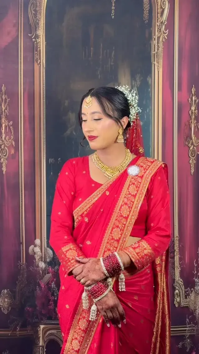 That silent bride smile after seeing herself ready… truly the most beautiful part of my work 💖✨