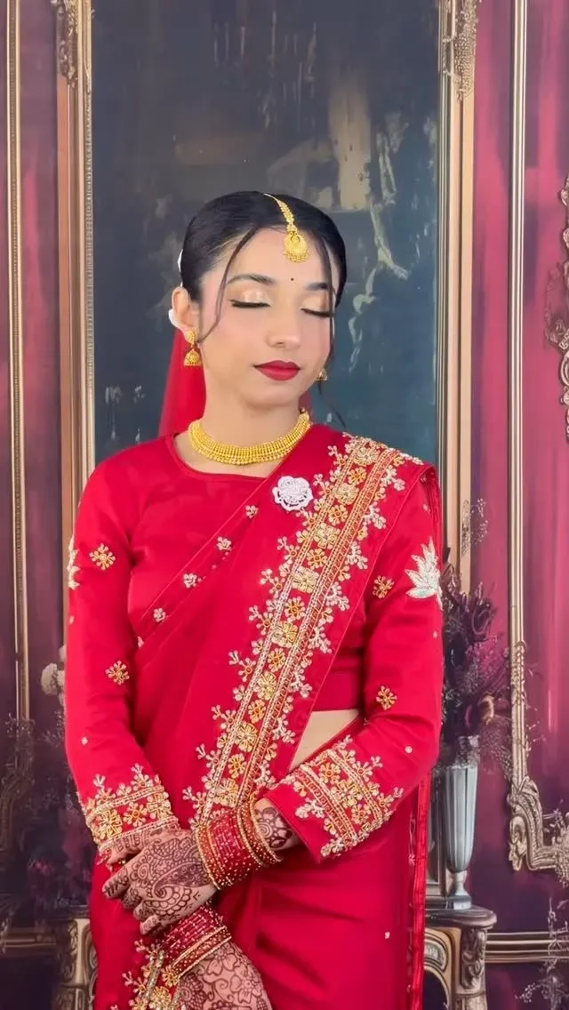 From daughter to bride…what a beautiful, emotional journey❤️ @brl.susmita 🌸